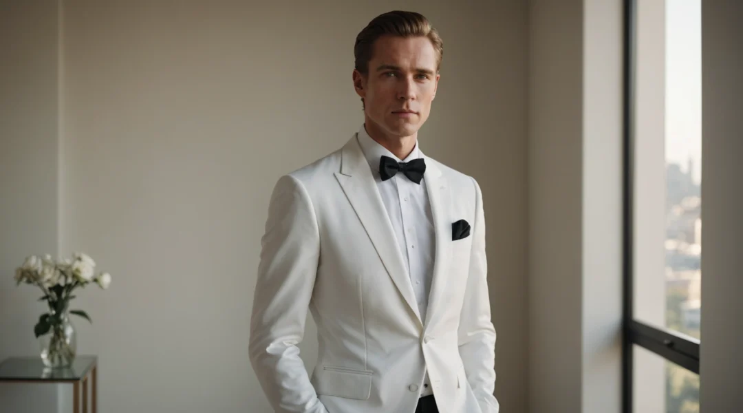 smoking blanc homme