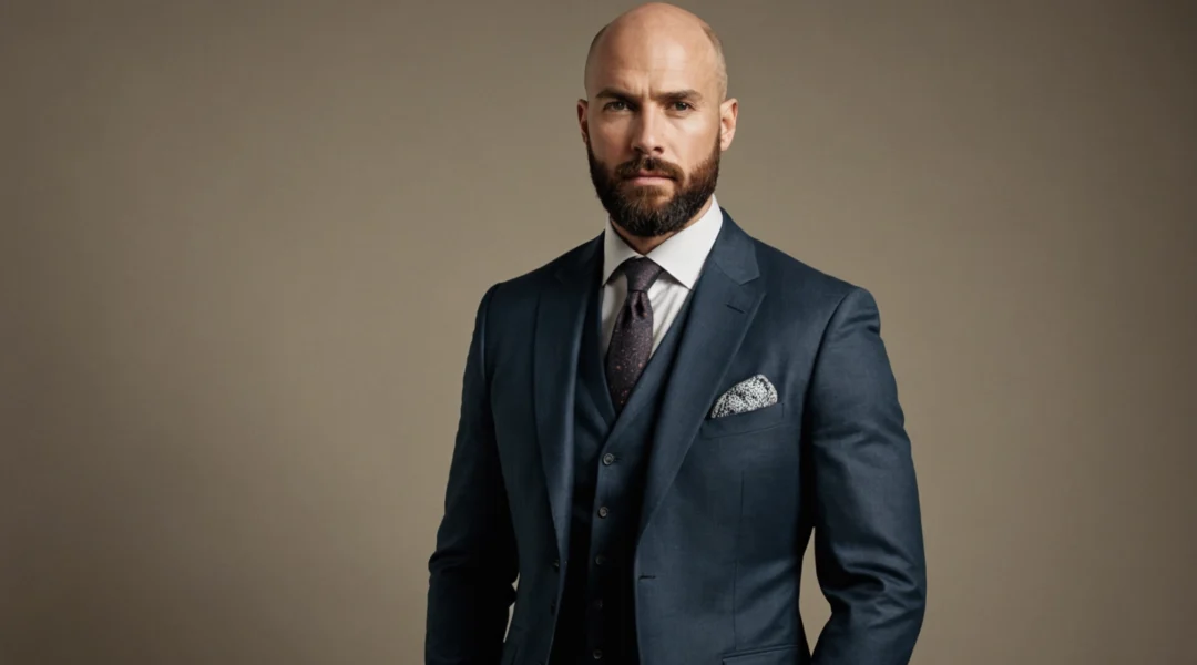 style chauve avec barbe